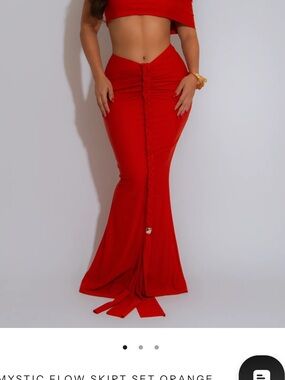 Diva Boutique Mystic Flow Orange Skirt New Women’s Sexy Resort Body Sz Medium